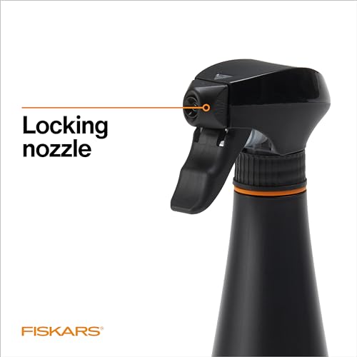 Fiskars 10oz Plant Mister Spray Bottle for Indoor Plants, Black | Gentle, Fine Water Mist for Hydrating Orchids & Ferns, Lightweight Recycled Plastic, Ergonomic Trigger with Locking Nozzle - size: Mister