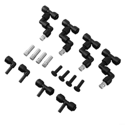 Reptile Misting Nozzles for Mister Systems, 360 Degree Rotation Spray Heads with 1/4 Inch Tubing Connectors, DIY Fogging Kit for Terrarium Greenhouse Garden Humidification