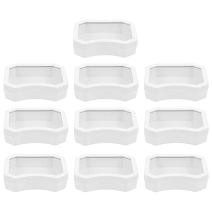 Crawling Toys Reptile Food Bowl Worm Dish: 10PCS Mini Plastic Reptile Water Feeder Bowl for Lizard Turtle Bearded Dragon Anoles Crested Gecko Hermit Black Accessories