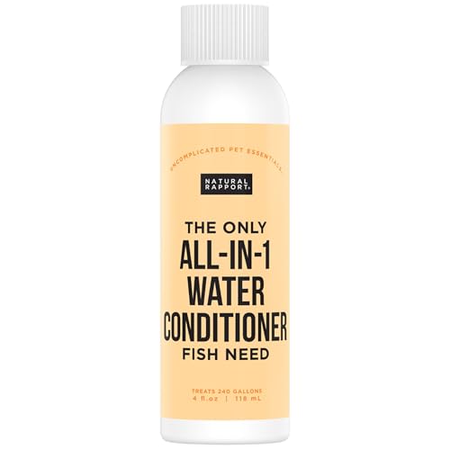 Natural Rapport Aquarium Water Conditioner, All-in-1 Dechlorinator, 4 oz | 11-ingredient all-in-1, treats 240 gal - Removes ammonia, chlorine & metals - For betta & nano tanks - size: 4 oz