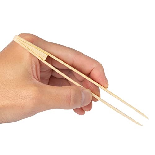 Bamboo Tweezers Anti Static 5.9" (Packs of 3) for Art, Craft, Gold Leaf Sheet, Gold Flake, Foil, Reptile Feeding Tongs - color: Bamboo Tweezers