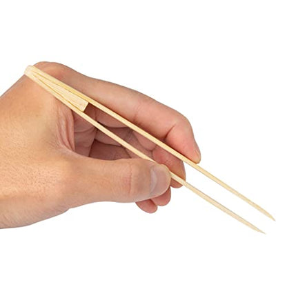 Bamboo Tweezers Anti Static 5.9" (Packs of 3) for Art, Craft, Gold Leaf Sheet, Gold Flake, Foil, Reptile Feeding Tongs - color: Bamboo Tweezers