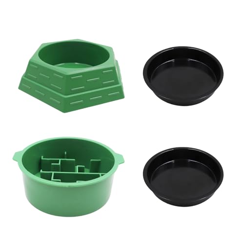 Bearded Dragon Tank Accessories, Reptile Maze Food Bowl and Water Bowl 2-in-1, Reptile Water Dish, Tank Accessories for Bearded Dragon, Ball Python, Gecko, Snake - size: Small