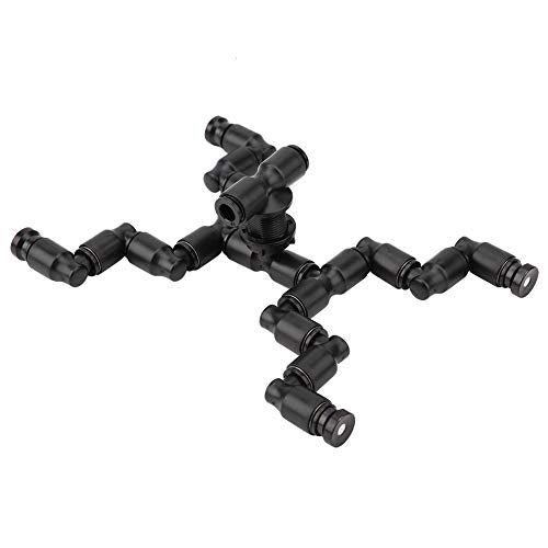 Bewinner Rainforest Pet Cooling Spray Nozzle, Detachable Nozzle Fogger Mist Sprinkler Adjustable Reptile Forest Super Fogger Mist System, Black