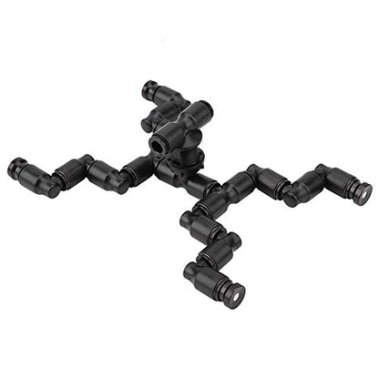 Bewinner Rainforest Pet Cooling Spray Nozzle, Detachable Nozzle Fogger Mist Sprinkler Adjustable Reptile Forest Super Fogger Mist System, Black