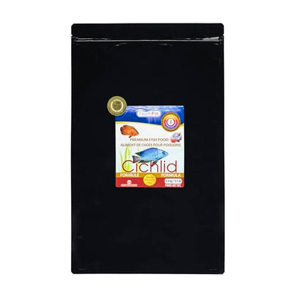Northfin Cichlid Fish Food, Slow-Sinking Pellets, 2mm, 2.5kg | Cichlid Formula; slow-sinking pellets for carnivorous & omnivorous cichlids; whole Antarctic krill meal; crafted in Canada - size: Net Wt: 2.5kg, style: 2mm