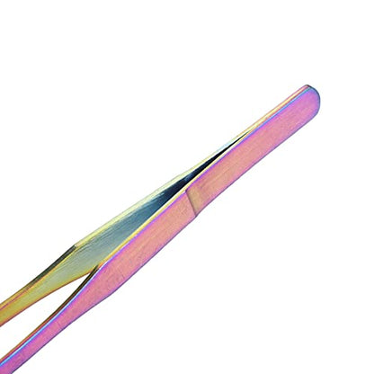 Aquarium Tweezers 27cm – Stainless Steel Feeding Tongs for Plants, Reptiles, Snakes & Lizards, Tool Compatible with Standard Tanks - size: 27cm bent clip