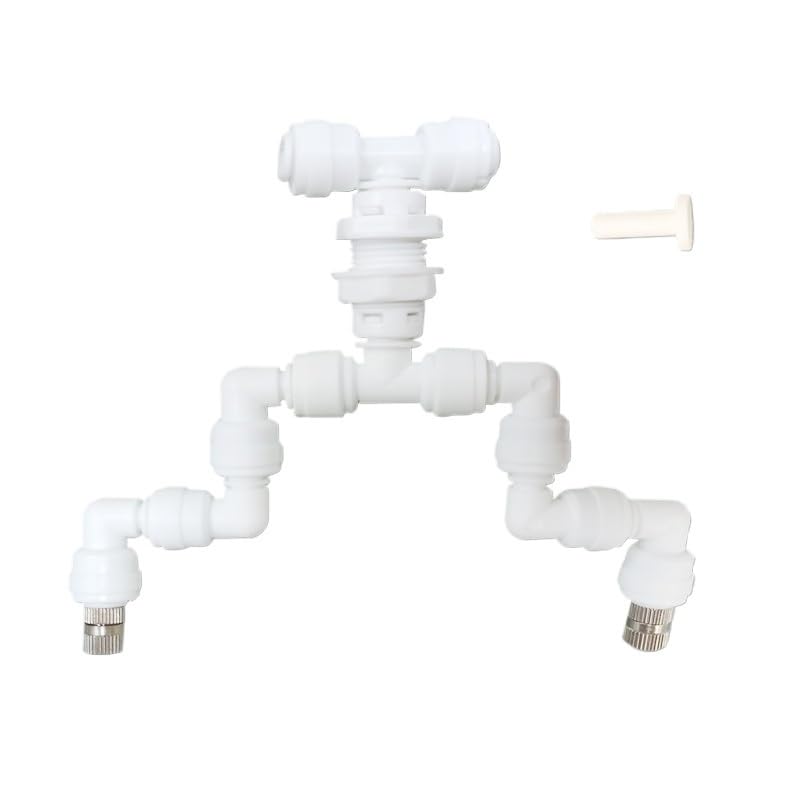360 Adjustable Reptiles Fogger Mist Sprinkler for Rainforest Tank Aquarium Aquatic Pet(2 nozzles White) - color: 2 nozzles white