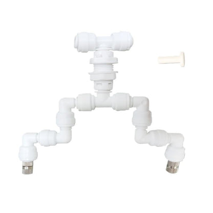 360 Adjustable Reptiles Fogger Mist Sprinkler for Rainforest Tank Aquarium Aquatic Pet(2 nozzles White) - color: 2 nozzles white