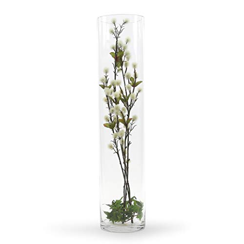 WGV Cylinder Vase, Width 6", Height 24", Clear Tall Glass Container Terrarium Candle Holder for Wedding Centerpiece, Party Event, Home Office Decor, 1 Piece - size: 6"x24"H