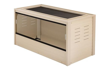 New Age Pet ECOFLEX Two Large Reptile Enclosures with Matching Stacker Combo Set in Maple - color: Maple, size: Large