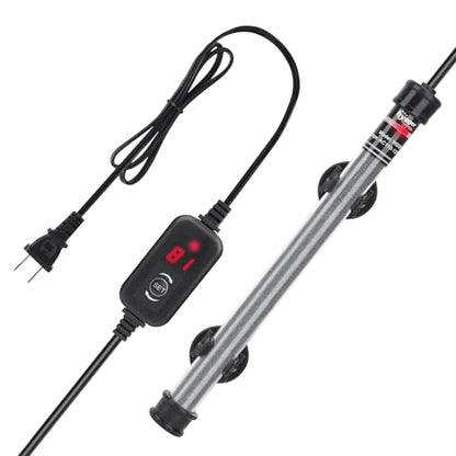 hygger Submersible Aquarium Heater, 100W 150W 200W 300W Adjustable Fish Tahk Heater with Temperature Controller, LED Display, Small Aquarium Betta Heater for up to 20/26/40/48 Gallons - size: 200W