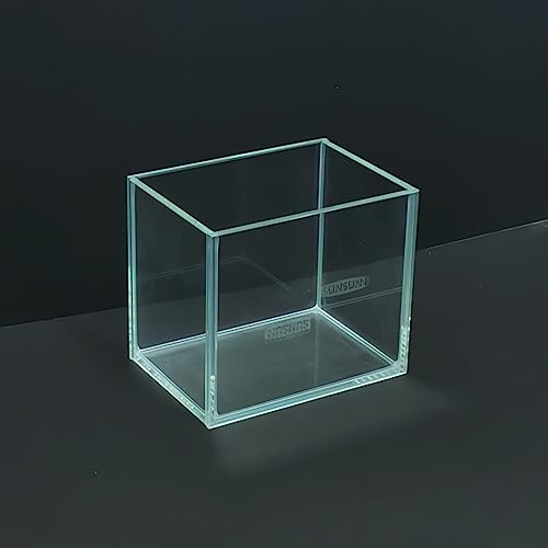 AWXZOM Small Nano Tall Rimless Tank, Glass Fish Tank, Betta Tank (0.7 Gallon, 5.9x4.3x5.1in/15x11x13cm) - size: 0.7 Gallon 5.9x 4.3x5.1inch/15*11*13cm