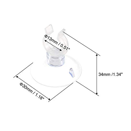 uxcell Aquarium Suction Cup Clips Airline Tube Holders Clamps for Fish Tank Clear 13mm 6Pcs - size: 13mm