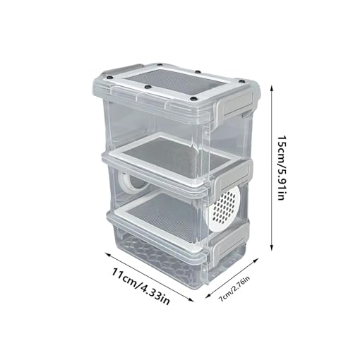 Mealworm Breeding Kit, 3 Layer Breed Live Feeder Worm Farm for Reptiles, High Capacity Mealworm Farm for Reptiles, Bearded Dragons, Leopard Geckos, Birds, Chickens, Lizards