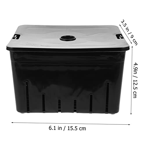 SUPVOX 1 Set Multi Function Tortoise Isolation Box Wear Resistant Incubation Container with Suction Cups for Aquarium Reptile Tanks Easy to Clean and Install Cover Included