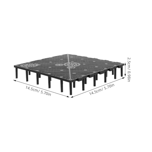 balacoo 20 Pcs Aquarium Undergravel Plate, Aquarium Bottom Plate, Fish Tank Sand Divider, PVC Sand Gravel Board for Fish Tank Accessory (Black)