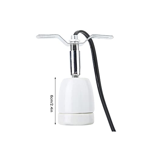 Ejoyous Reptile Light Fixture, E27 Rotatable Reptile Pet Clip Heat Lamp, Reptile Ceramic Heat Lamp Holder, Adjustable Reptile Bulb Base Socket Holder 300W (US Plug)