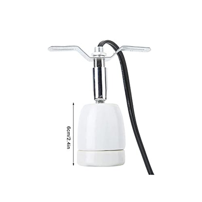 Ejoyous Reptile Light Fixture, E27 Rotatable Reptile Pet Clip Heat Lamp, Reptile Ceramic Heat Lamp Holder, Adjustable Reptile Bulb Base Socket Holder 300W (US Plug)