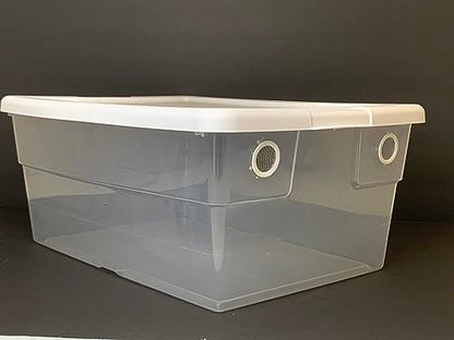 Vented Vivarium 16 Quart Container with 2 Vent Terrarium for Isopods, Reptiles, Scorpions, and Other Invertebrates