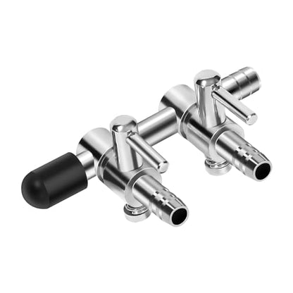 AQUANEAT Aquarium Air pump Splitter,Fish Tank Air Valve, Metal Control Valve for Pump Accessories(X-Small 2 Way) - size: X-Small