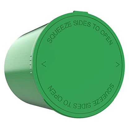 90 Dram CR Plastic Packaging Pop Top Containers - Child Resistant Travel Holder Vial Bottles - 60 qty (Green) - color: Green