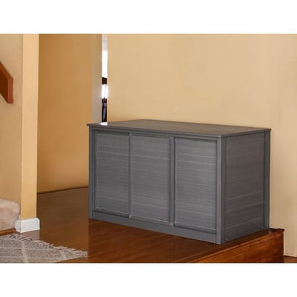 New Age Pet ECOFLEX Two Large Reptile Enclosures with Matching Stacker and Cabinet Stand Set in Grey - color: Grey, size: Large
