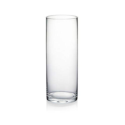 WGVI Quality Thick Clear Cylinder Glass Vases, 3" W x 8" H, Bud Vase Skinny Narrow Floral Bouquet Flower Container for Wedding Centerpieces Tabletop Home Accent Décor Brush Pen Holder, 1 Piece - size: 3"x8"H