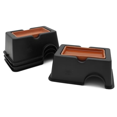 4 Pcs Small Reptile Hide Box Humidifier Caves Water Supply Hideout | Sink Basin, For Lizards, Gecko, Snake - size: 4 pcs