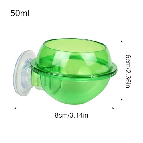 Reptile Feeding Bowl Suction Cup Anti-Escape Food Dish | Anti-Escape Worm Live Fodder Translucent Container for Lizard Gecko Snake Frog Turtle Tortoise Spider Habitat