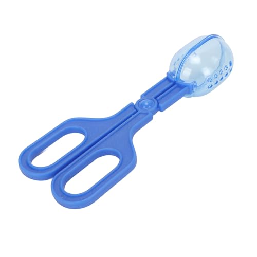 GLOGLOW Nan Reptile Feeding Clamp, ABS Poop Tongs Cleaning Tool for Tortoise Lizard Spider, Perfect for Clean Up in Aquariums and Terrariums Crawler Breeding Tools, Reptile Hatching (Blue) - color: Blue