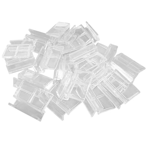 Hordion 20pcs Aquarium Lid Clip, 10mm Clear Acrylic Fish Tank Lid Holder | Aquarium Glass Cover Clips for Rimless Aquarium Fish Tank - size: 10mm