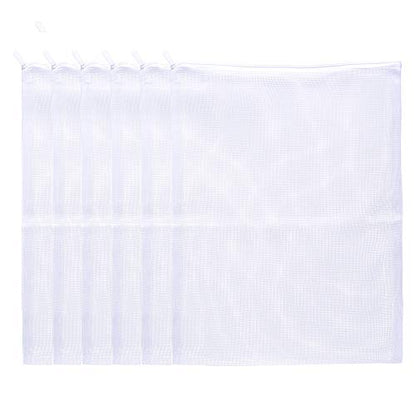 JIHAQUA Aquarium Filter Bags with Plastic Zipper, 14 x 18 inch, 6 Pack | Large, Reusable, Fish Tank Filter Media, Mesh Bags - size: 14 x 18 inch (6 Pack)
