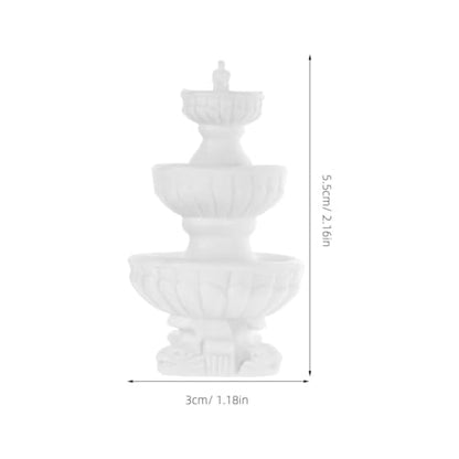 NOLITOY Mini Water Fountain for Dollhouse Accessories Miniature Tabletop Fountain Prop for Fairy Garden Bonsai Landscaping and Micro Landscape Decor Miniature Doll House Accessories, 2 PCS