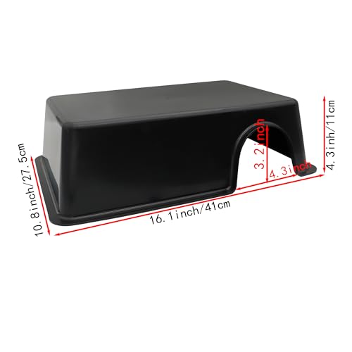 Extra Large Reptile Hide Box Cave, 4 Pack Plastic Hideout for Snake | Leopard Gecko Ball Python, Corn Snake, Lizard, Guinea Pig & Small Animals, Terrarium Shelter Habitat - size: XXL 4 Pcs