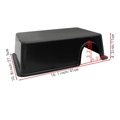 Extra Large Reptile Hide Box Cave, 4 Pack Plastic Hideout for Snake | Leopard Gecko Ball Python, Corn Snake, Lizard, Guinea Pig & Small Animals, Terrarium Shelter Habitat - size: XXL 4 Pcs