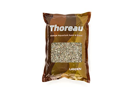 Thoreau Aquarium Sand Natural Decorative Gravel 3-5mm 2L Aquascape | For aquascaping, planted, shrimp and nano tank - size: M,2Lx1pk