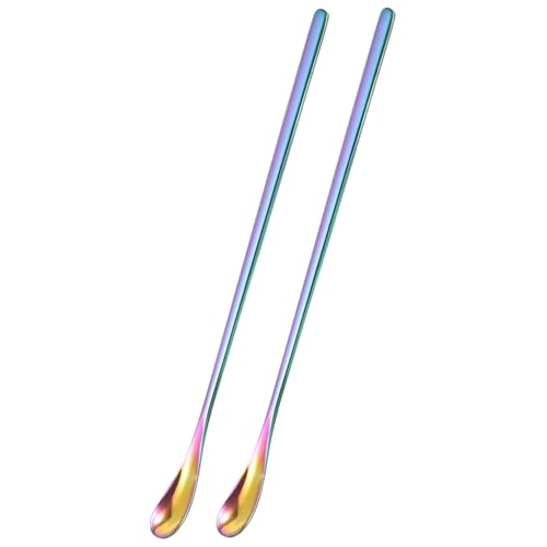 Toddmomy 2Pcs Stainless Steel Lizard Feeding Spoon Long Handle PET Food Scoop for Reptiles and Small Animals Sturdy and Easy to Use Feeding Tool