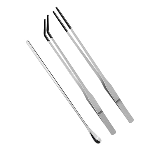 Reptiles Feeding Tongs Clamp Long Nonslip Coated Stainless Steel for Safe Pet Food Handling Pet Feeding Spoon Reptiles Tweezers - color: Feeding spoon origin