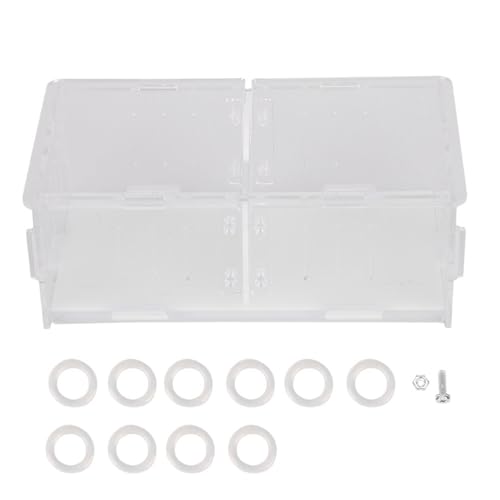 Acrylic Reptile Breeding Box, Feeding and Landscaping Box, Transparent with Movable Partition for Crickets and Small Reptiles