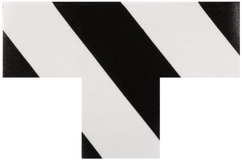 Mighty Line T3WBLK Floor Marker Tape T Shape 9-Inch by 6-Inch by 3-Inch, White/Black, Pack of 50 - color: White/Black