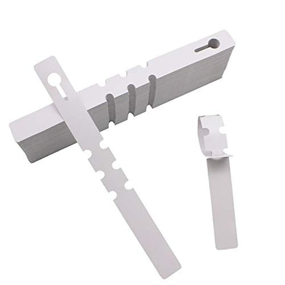 200Pcs Plastic Plant Labels Wrap Around Tree Tags, Adjustable Nursery Garden Labels Plant Tags with Large Writing Surface, White
