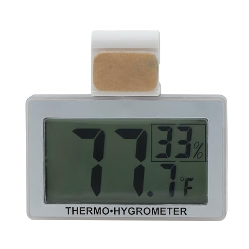 AQUA KT Reptile Terrarium Digital Thermometer Humidity Gauge Hygrometer High Accurate for Lizard Snake Bearded Dragon Amphibian Cage Accessory