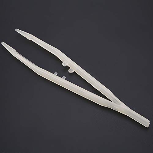 Glow in The Dark Reptile Feeding Tongs 10.6 Inch with Rubber Tip | Stainless Steel Tweezers, Long Curved & Straight Feeder Tool Kit for Bearded Dragon Snake Lizard Terrarium Accesso