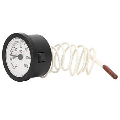 Bimetal Thermometer Accurate Portable Small Round Temperature Gauge with Tube for Reptile Incubator Plant Terrarium Greenhouse Use