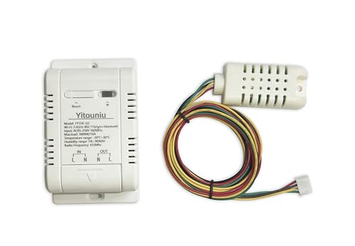 Tuya Smart WiFi 16A Temperature Humidity Switch Sensor Module with Energy Consumption Monitoring, APP Bluetooth Wireless Remote Control,Works with Alexa Google Home (Temperature Humidity) | Remote control, Bluetooth switch,AC85-250V Works with Alexa Googl