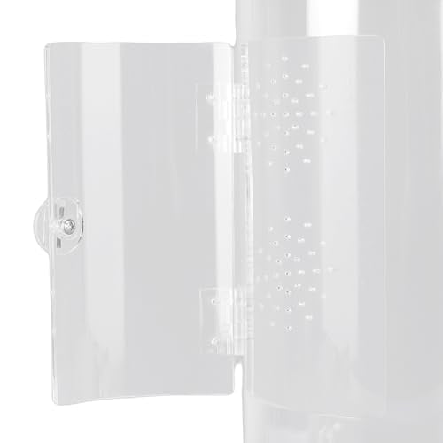 Tall Arboreal Tarantula Enclosure, Acrylic Reptile Terrarium with Front Opening Door for Jumping Spiders Lizards Snails, 6 x 6 x 12in 360 Visibility Secure Latch