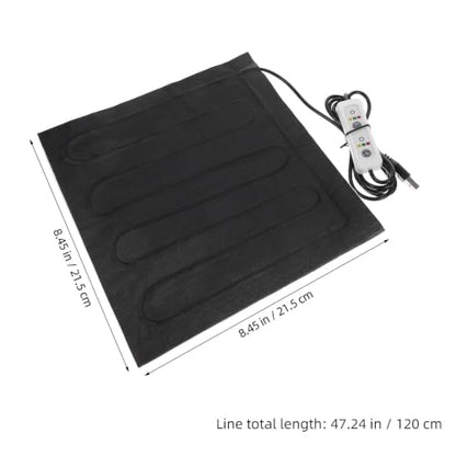 Cabilock USB Heated Mat for Small Reptiles and Pets with Adjustable Heating and Waterproof Cloth Portable Thermal Heating Pad for Home and Travel Use, Black
