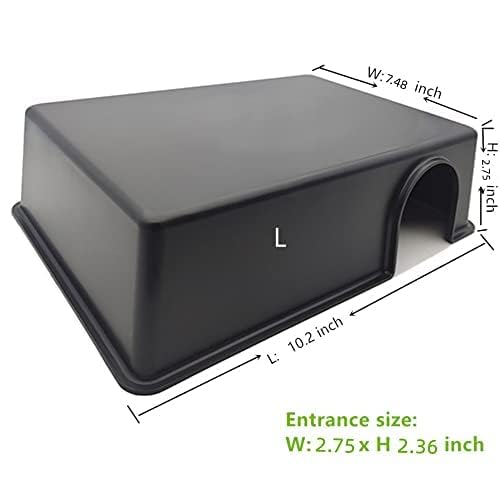Amypet Different Size Reptile Use Hide Cave for Snakes,Reptiles, Ball Pythons Durable Material Easy to Clean 10.2 x7.48 x 2.75inch (L) - size: L