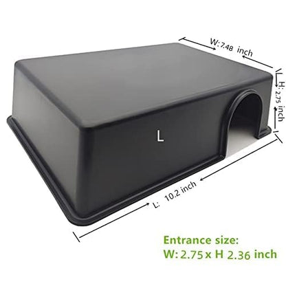 Amypet Different Size Reptile Use Hide Cave for Snakes,Reptiles, Ball Pythons Durable Material Easy to Clean 10.2 x7.48 x 2.75inch (L) - size: L